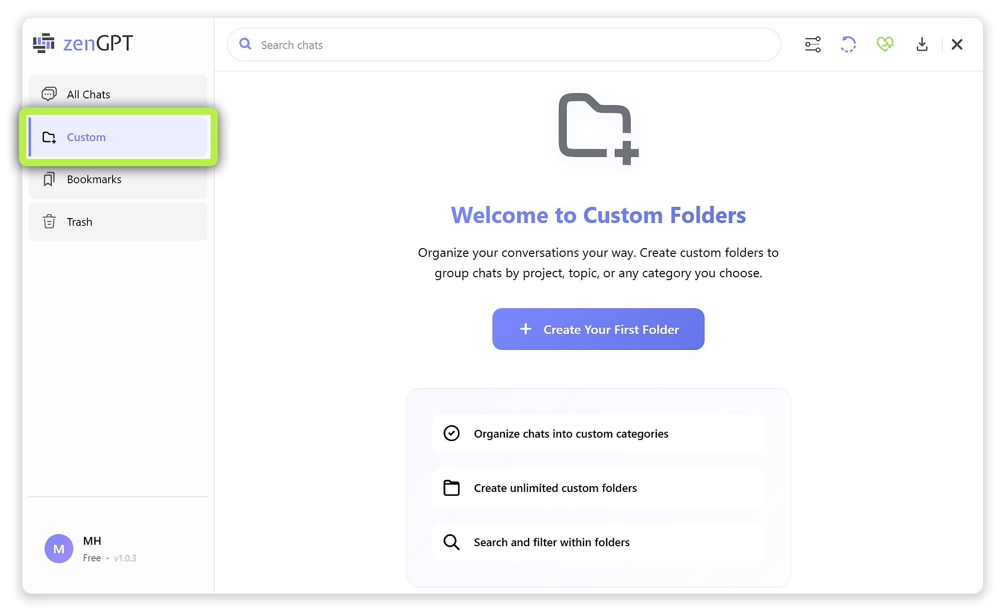 Custom Folders